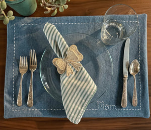 Light Denim Placemat with Custom Name