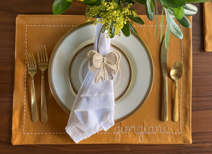Golden Brown Placemat with Custom Name